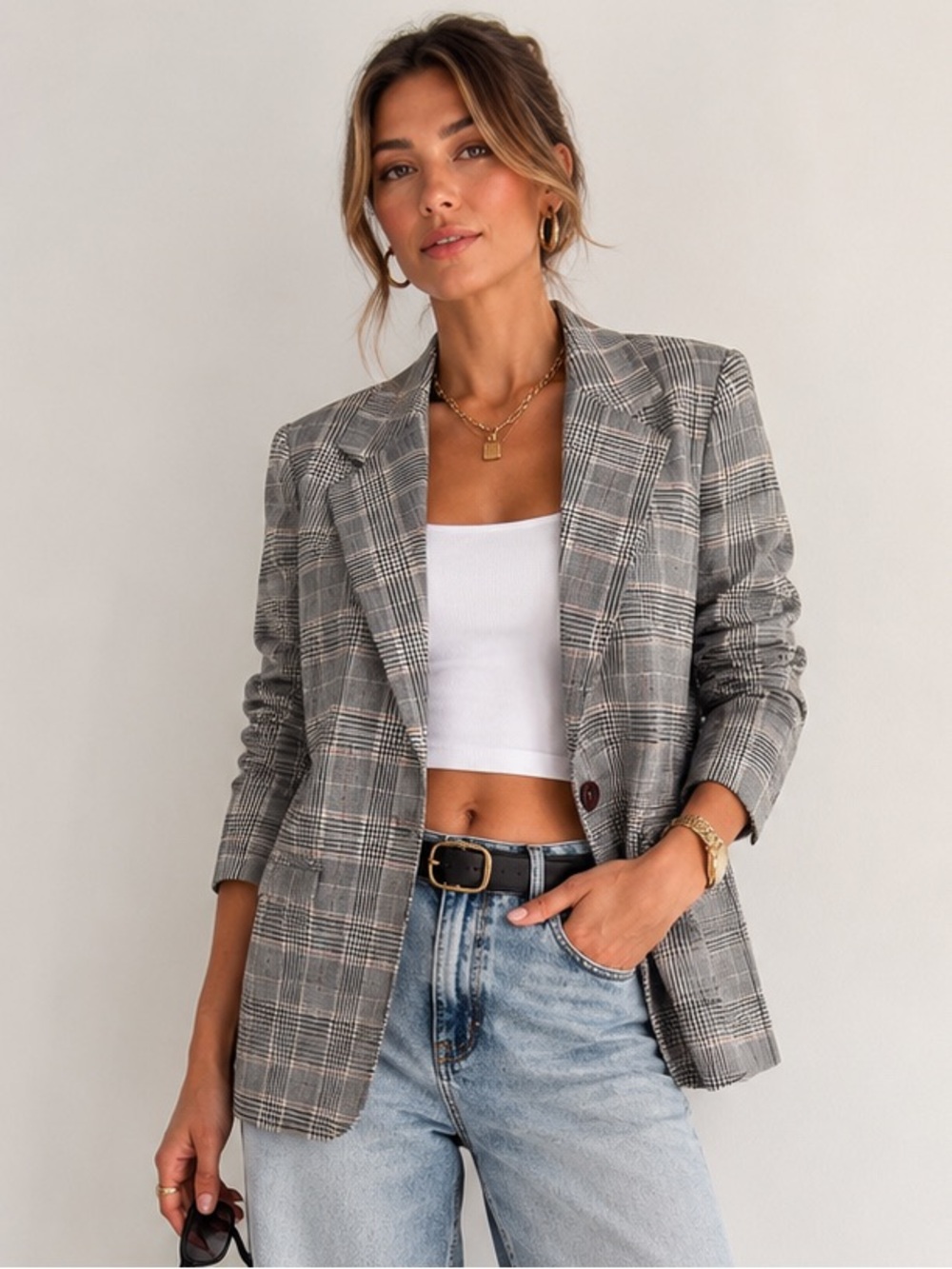 Vintage Requirements Size 8 Plaid Blazer — Classic Style